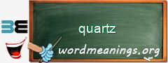 WordMeaning blackboard for quartz